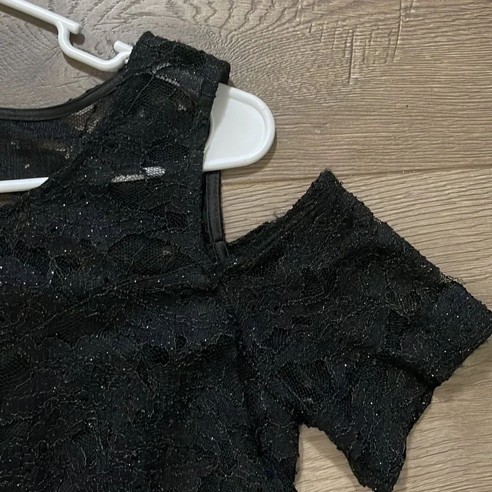 En Focus Studio Women's Black Lace Textured dress size 4 - Picture 3 of 9